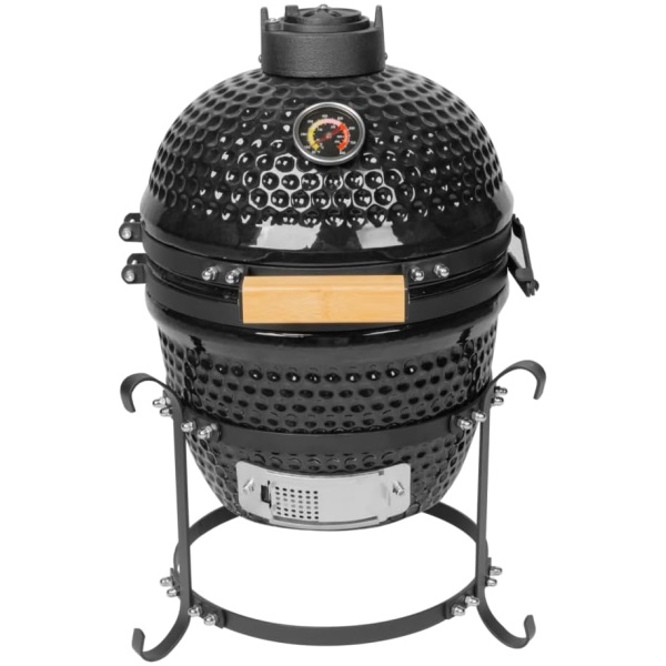 13" Kamado, Ceramic BBQ Charcoal Grill, Mini Portable Clay Smoker Oven Barbecue Grill for Backyard, Balcony